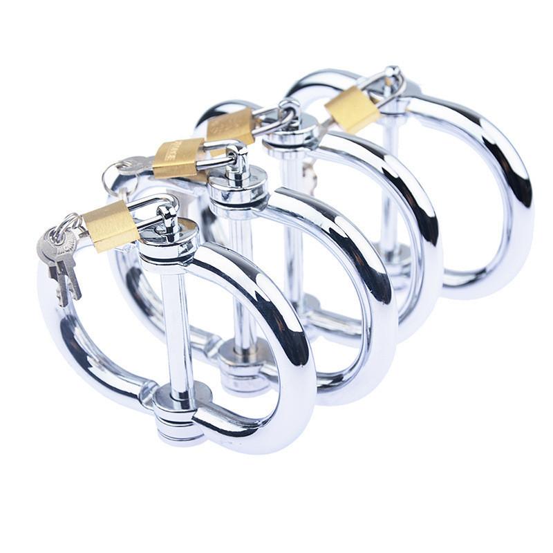 Metal Detachable Steel Handcuffs with Locks and Keys BDSM Slave Role Playing Sex Toy Tool Products Suitable for Adults