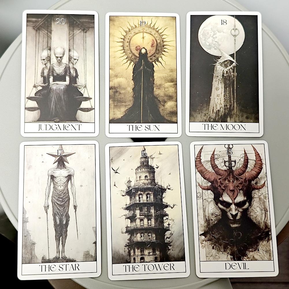 Gothic Tarot Horror Style 78 Rider Waite Cards 10.3*6cm Embark on An Eerie Journey Card Deck