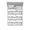 Music Notes Sheet Pattern Sheet Three-Piece Digital Printed Sheet Bedding Set Adult Children