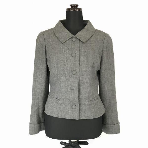 Made In Japan/M'S GRACY/Two-Piece Set Up/Knee-Length Skirt/Fully Lined/9AR/Gray/Floral Embroidery/Suit/Jacket