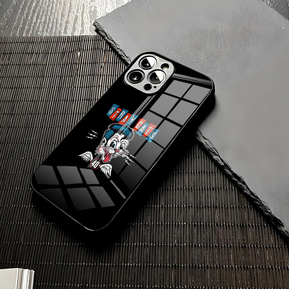 Stray Cats Rockabilly Slim Neu eingetroffen Handyhülle Für Iphone 16 15 13 12 Brandschutz 14 11 Pro Max Mini X Xr Xs 8 7 Puls 6