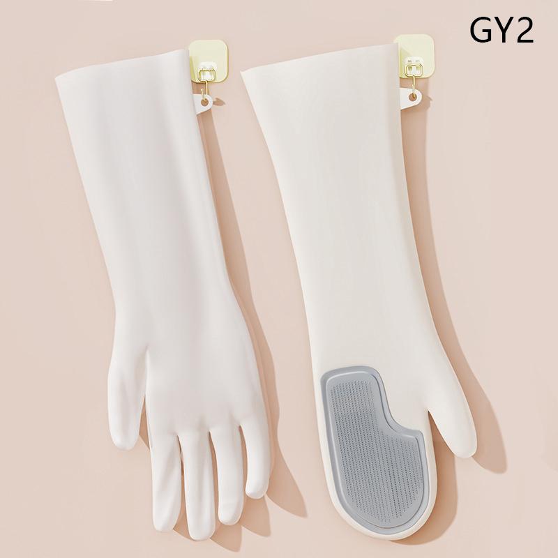 2-In-1 Magic Silicone Dishwashing Gloves, Reusable Rubber Gloves, Home Kitchen Cleaning Tools, Dishwashing, Bathroom