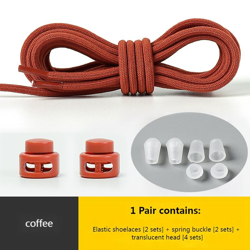 Elastic Laces Sneakers Round Lock Shoelaces Without Ties Kids Adult Quick Shoe Laces Rubber Bands Lazy Shoeace Shoes Accessories
