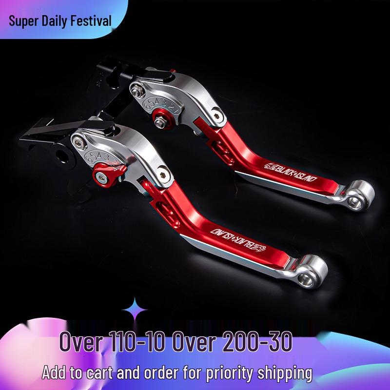 Zhangxue 500RR Brake Lever Parts - ZX500 Aluminum Alloy Spring Breeze Blue/Titanium-Blue-Titanium