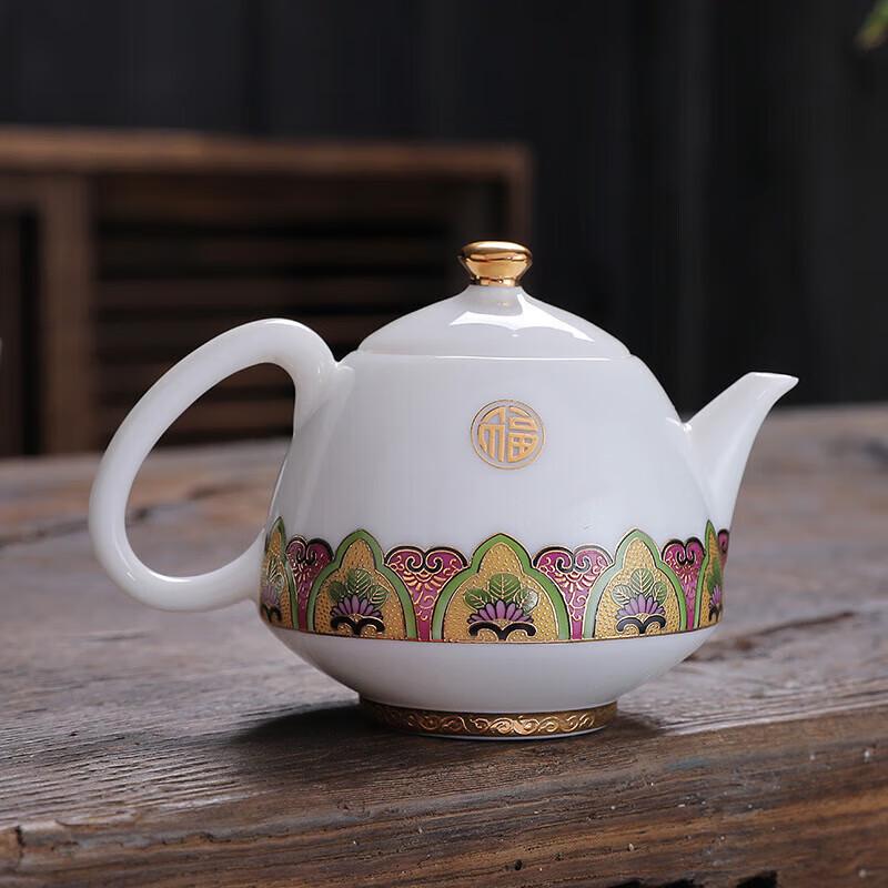 Dehua Ceramic Mutton Fat Jade White Porcelain Teapot