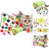 Ultimate Cat Play Set Sisal Ball Cat Wand Cat Tunnel 21 Piece Kit For Curious Cats