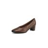 Fashion 2025 New Fashion Retro Women Pumps Shoes Chunky High Heels Spring Elegant Summer Round Toe Casual Shoes Woman Black Size 34-40