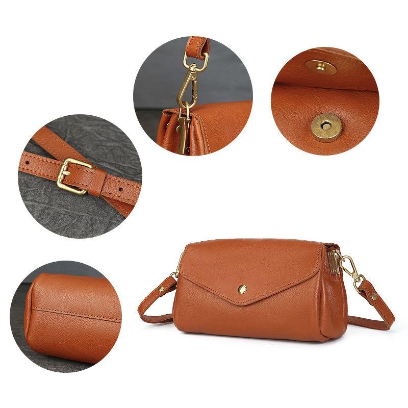 Genuine Leather Shoulder Bags for Women Vintage Design Crossbody Messenger Bag Fashion Purse GZW