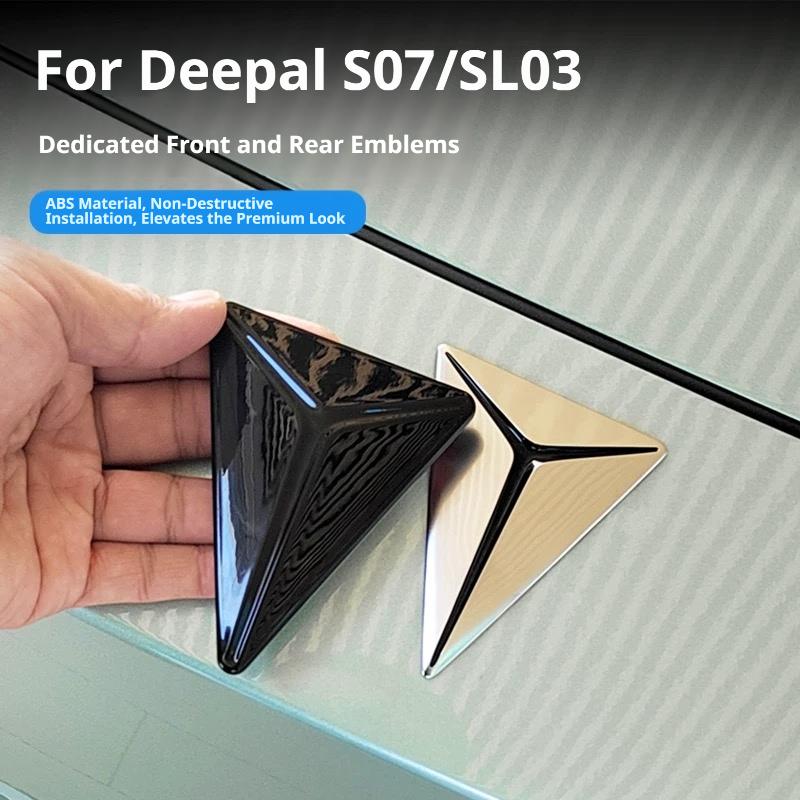 AAXU1 For Deepal SL03 S07 L07 Black Warrior Car Logo Letter Sticker Blackened Emblem Badge Exterior Decoration Accessories