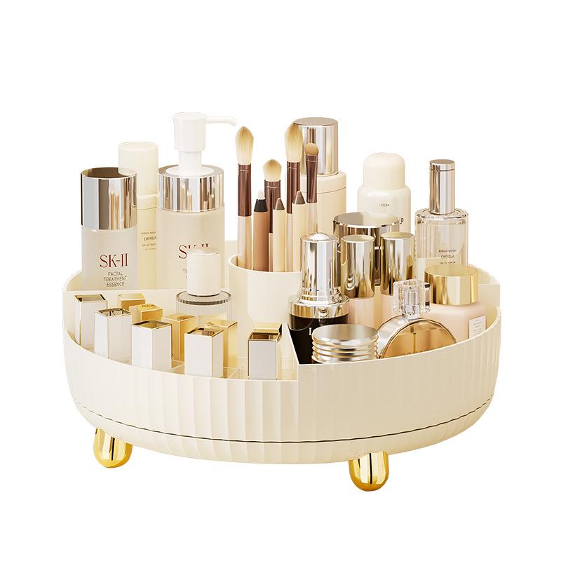 Drehbare Multifunktionale Kosmetik-Aufbewahrungsbox: Großer Organizer für Kosmetik, Badezimmer & Stifte