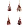 Indoor Holiday Table Accent, Acrylic Christmas Tree Ornament with Loop, 3.14 In for Home, Wreath, and Mantel Use