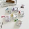 Cartoon Mini Album Keychains 2-inch ID Photo Sticker Storage Book Fans Key Chains for Women Bag Pendant Decoration