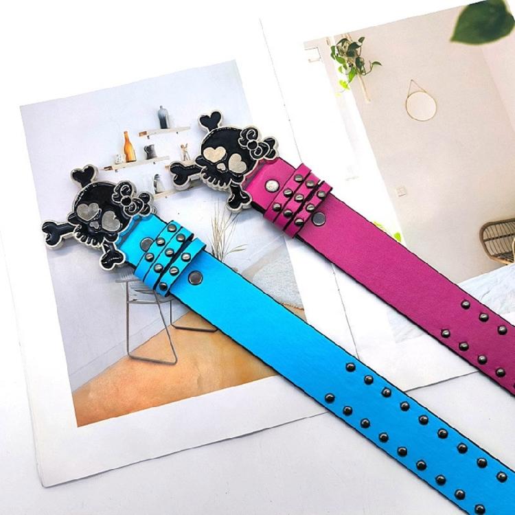 Pin Buckle PU Leather Belt Woman Casual Waist Decors Skull Belt 2000s Waiststrap