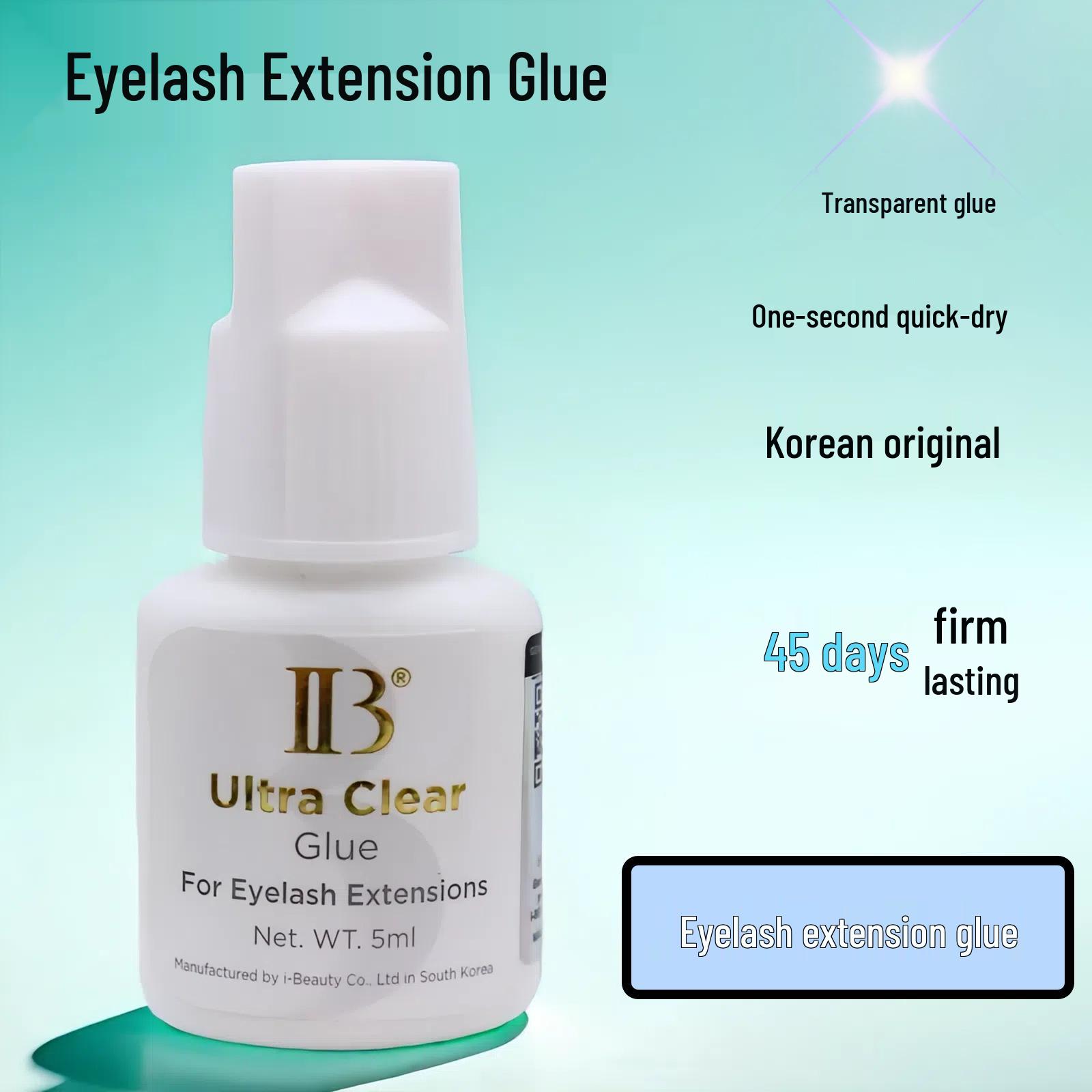 

Korea IBeauty Ultra Clear Eyelash Extension Glue, 1 Second Dry, 5ml, Transparent