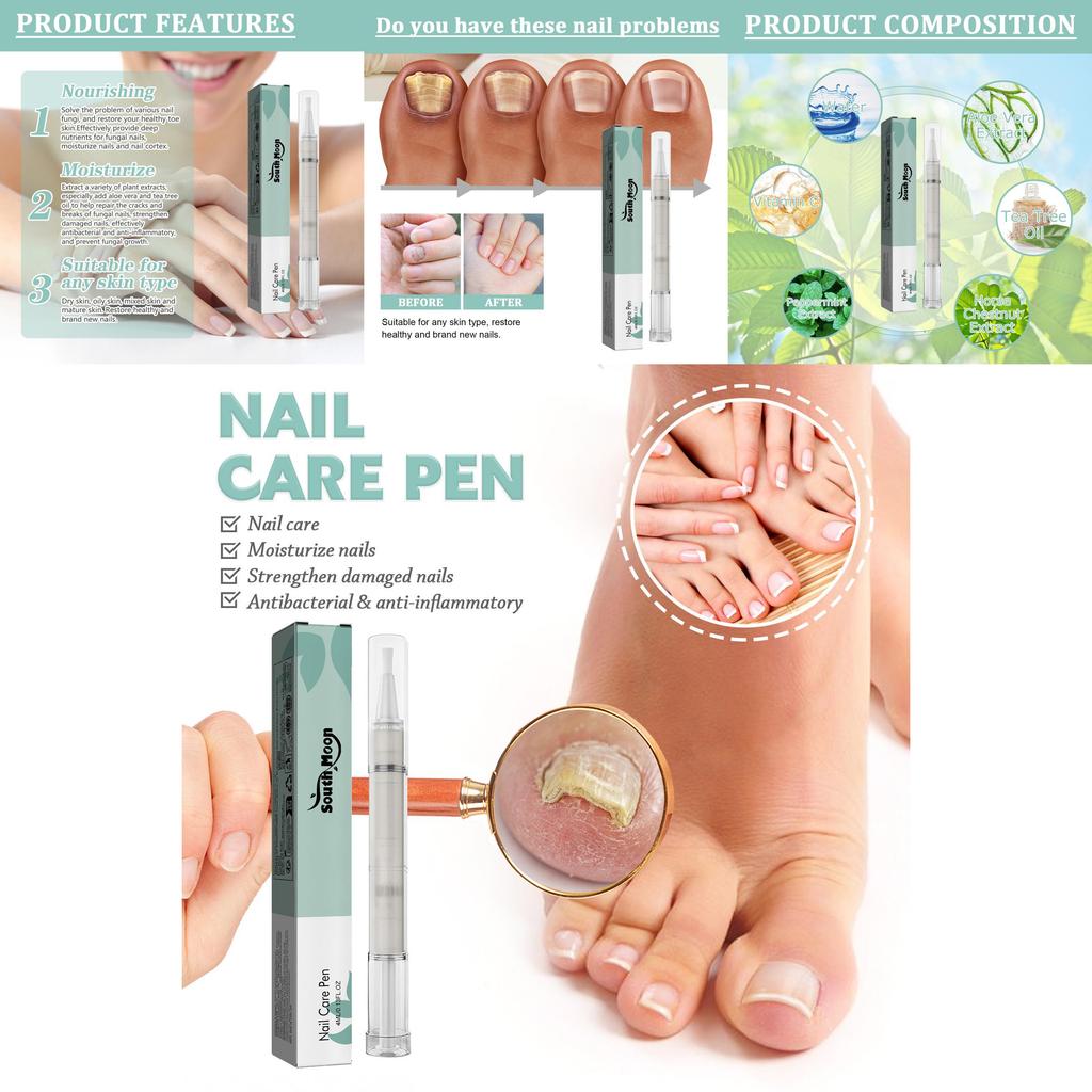 Caneta Reparadora de Unhas South Moon Com Fórmula Nutritiva Para Cuidados Gerais com Mãos e Pés
