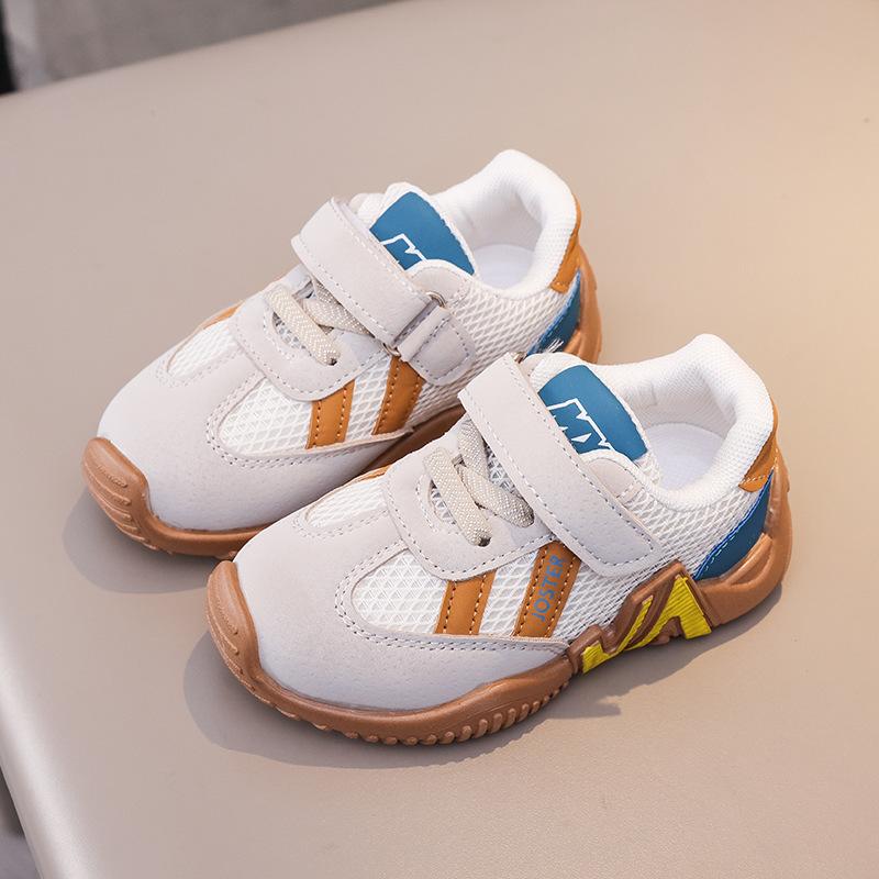 Kids Autumn Breathable Mesh Soft Sole Running Shoes Boys Girls Lightweight Casual Sneakers For Small And Medium Children