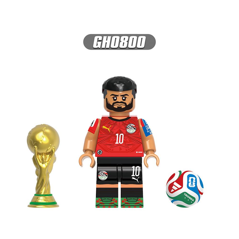 Serie Calcio Puzzle Sacchetto Giocattolo da Costruzione Figura Sacchetto OPP Blocchi di Assemblaggio Creativi per Bambini Statuetta da Collezione
