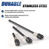 AEE2-Flexible Drill Extension Hex Shank Drill Nut Driver Bit Set, Bendable Drill Bit,Universal Socket Adapter Set