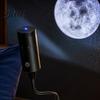 Car Ambient Light USB Projector Lamp with 2 Films Moon & Milky Way LED Projection Powered Night Light 360 Degrees Rotating for Car Bedroom Ceiling