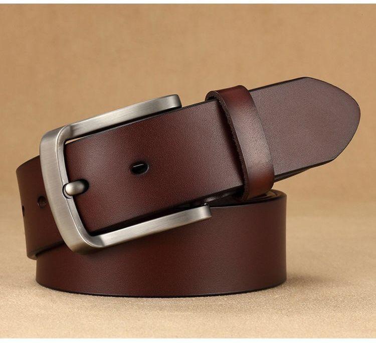 Trendy Men's Pin Buckle Leather Belt - Casual Versatile Waistband for Jeans