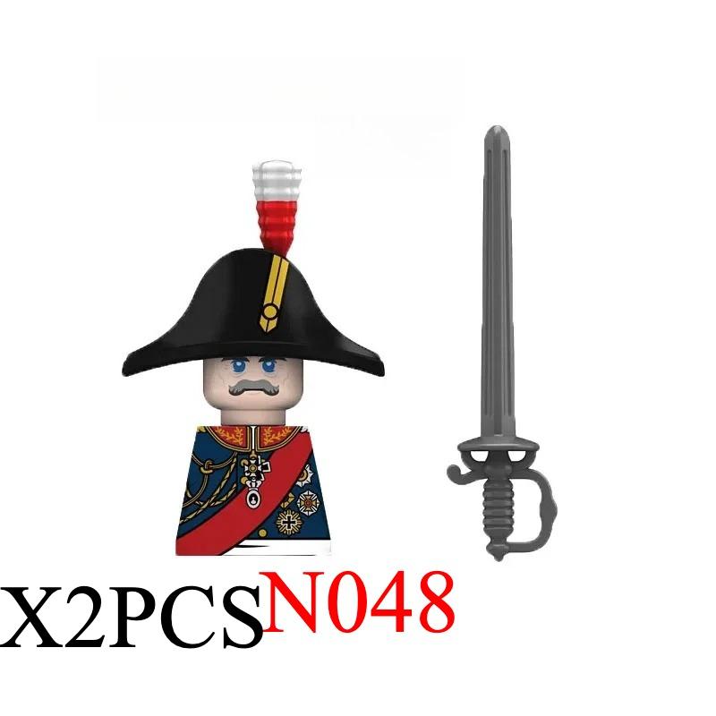 Medieval Napoleonic War Soldiers Figures Military MOC Building Block Knights British French Fusilier Rifles Weapon Kids Toy B08