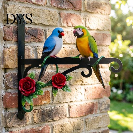 Weather Resistant Wall Hanger Metal Plant Hook Heavy Duty Hanging Basket Bracket Decorative Parrot Decor Cat Flower Butterfly for Planter Lantern Bird