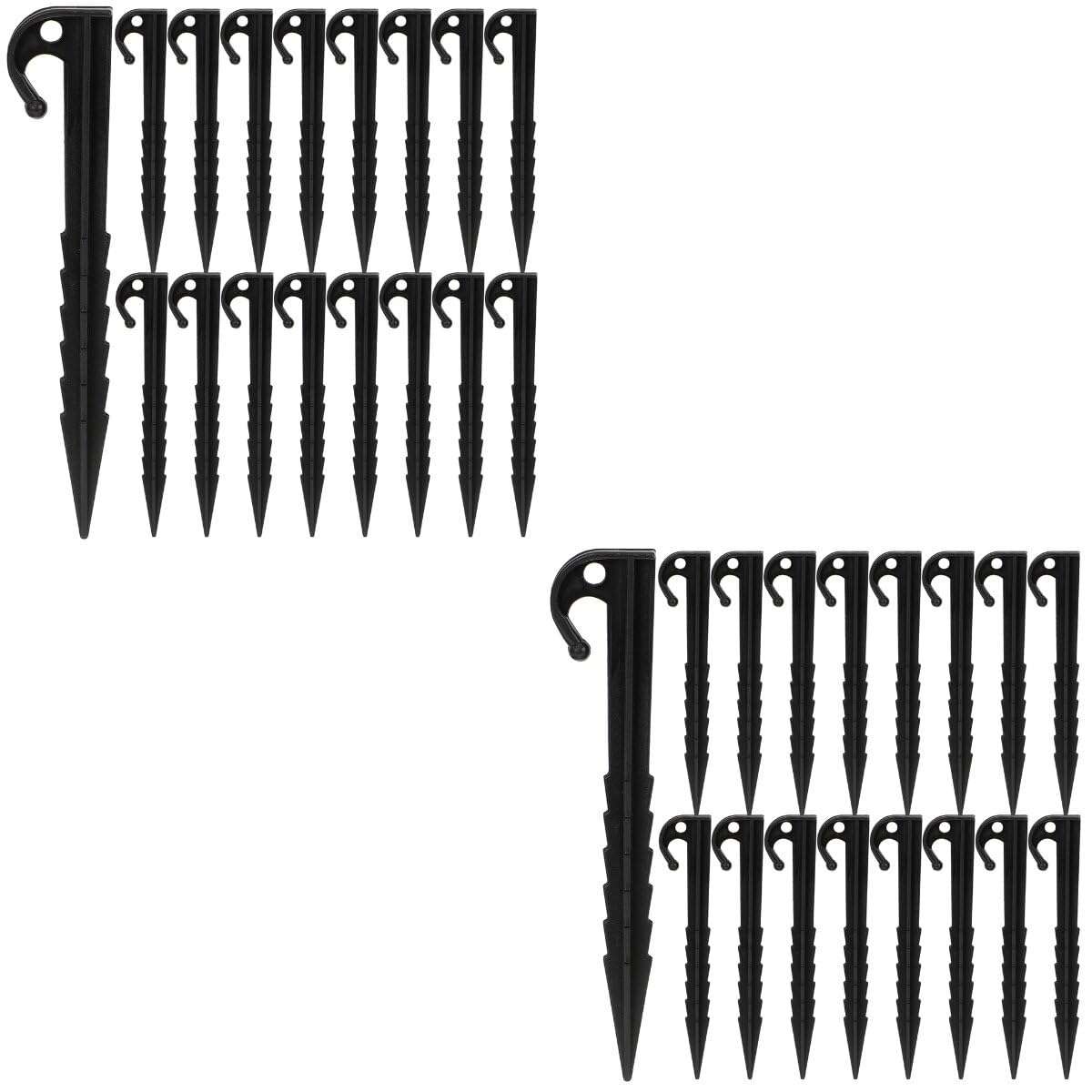 

TENDYCOCO Tent Pegs, Plastic Pegs, Camping Pegs, High-Strength Resin, Lightweight, Smooth Drive-In, Hard to Pull Out, Plastic Stakes, 100pcs