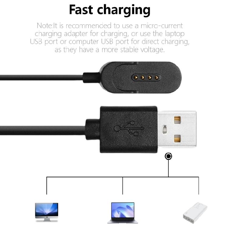 Portable Magnetic Charger Cord 7.87inch Power Cord for Bluetooth-compatible Headsets Wire USB Power Cable