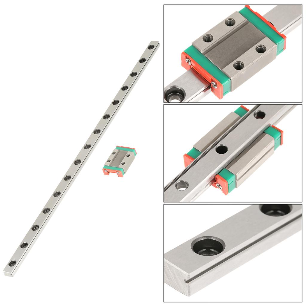 1pc Steel High Precision Miniature Linear Sliding Rail Guide Block 300mm   11.8inch