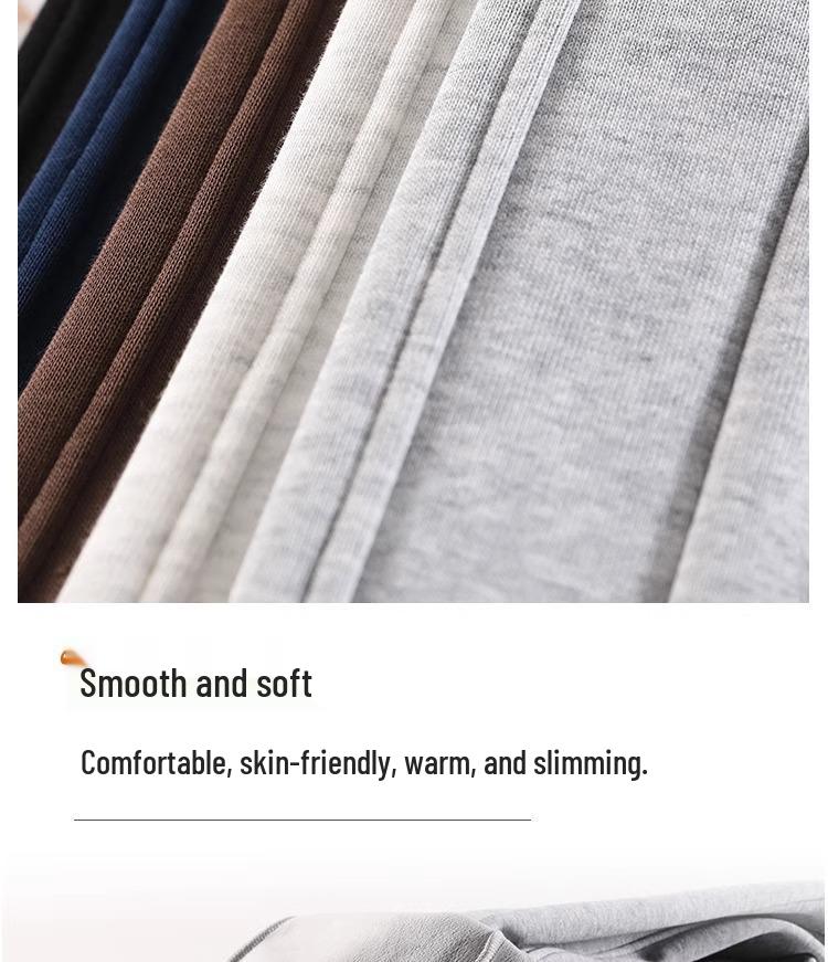 Gray Fleece-Lined Wide Leg Sweatpants for Women - Petite Fit, Winter Casual 2024