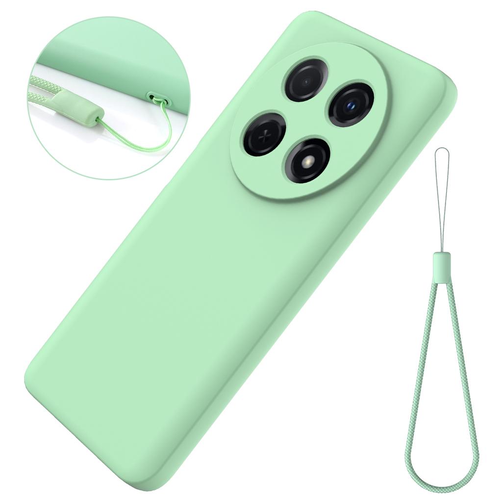 For Huawei Nova 12i 4G Case Liquid Silicone Shockproof Slim Phone Cover with Strap