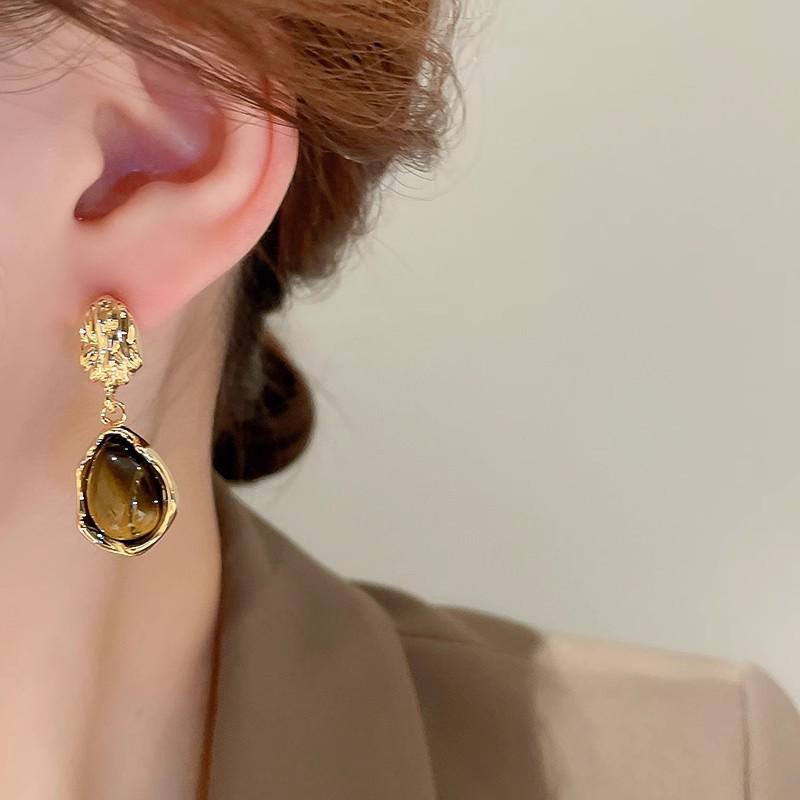 Maillard Retro Tiger Eye Earrings - Unique 2023 High-End Dangle Style for Women