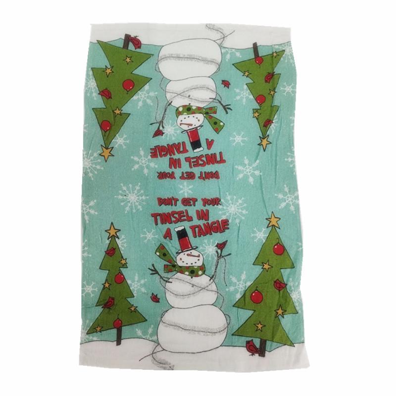 

1 шт. 41x65 см Рождественский принт кухонное полотенце салфетка хлопковая тряпка для мытья посуды мягкая впитывающая салфетка для уборки кухни рождественский подарок на вечеринку