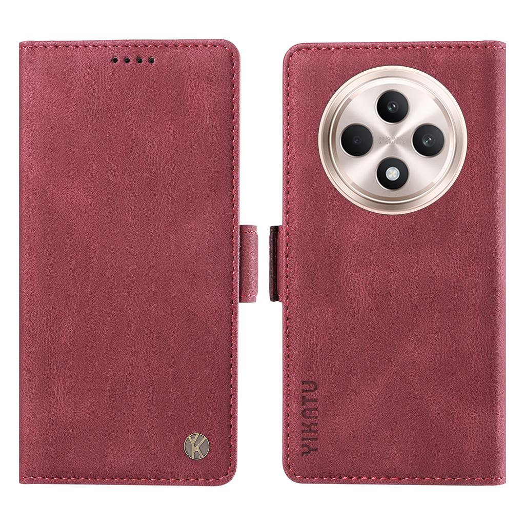 For Oppo Reno12 F 4G Case PU Leather Skin-Touch Phone Cover Folding Stand