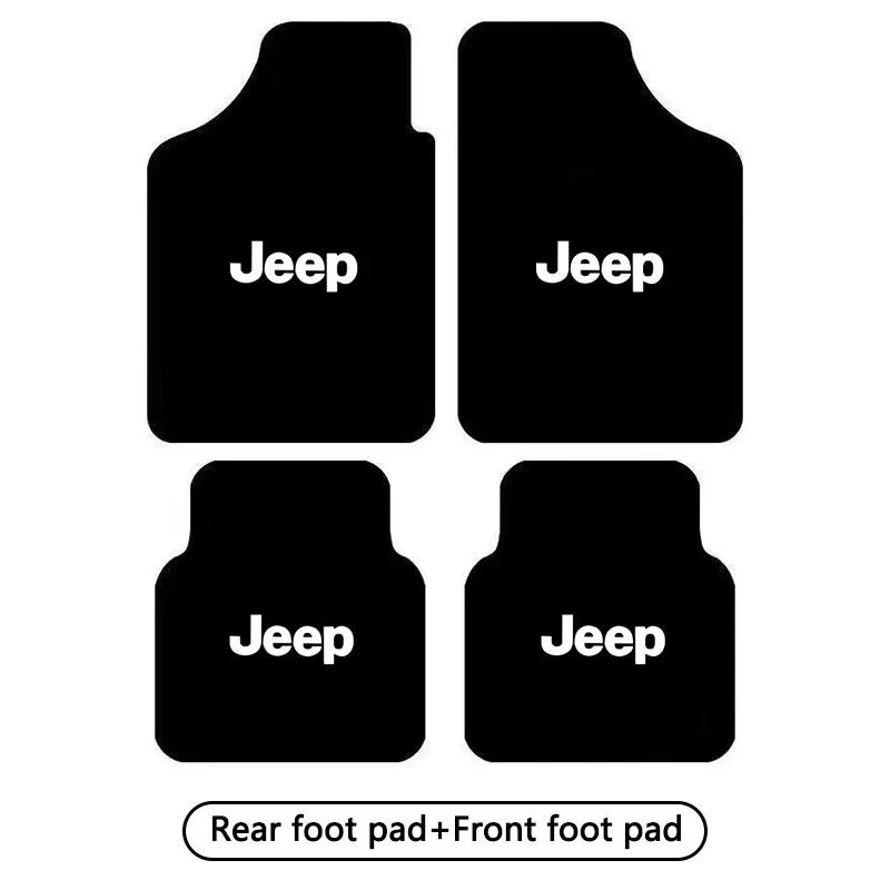 For Jeep Car Floor Mat,Front & Rear Automotive Carpet Floor Mats For Jeep Renegade Wrangler JL Cherokee Compass Auto Interior