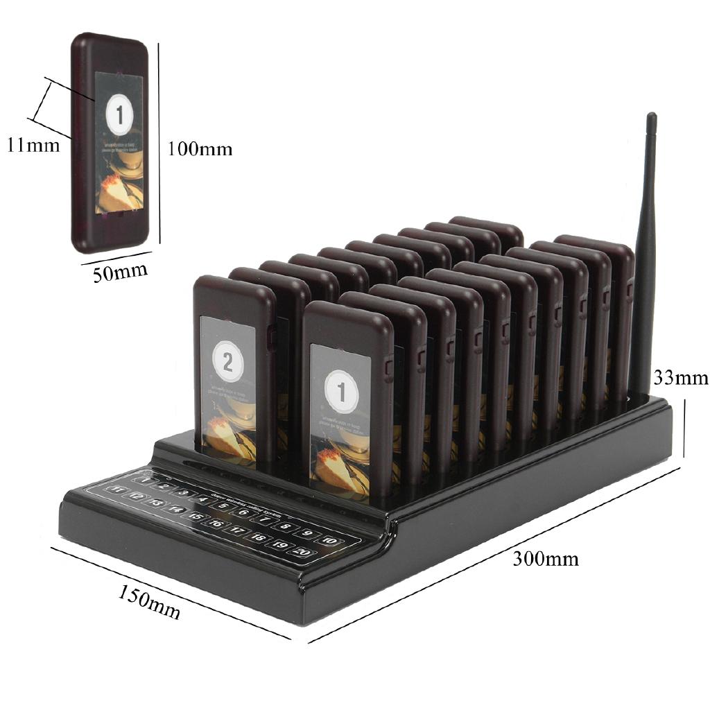 20Pcs Wireless Restaurant Coaster Pager Guest Call Paging Queuing Calling System New