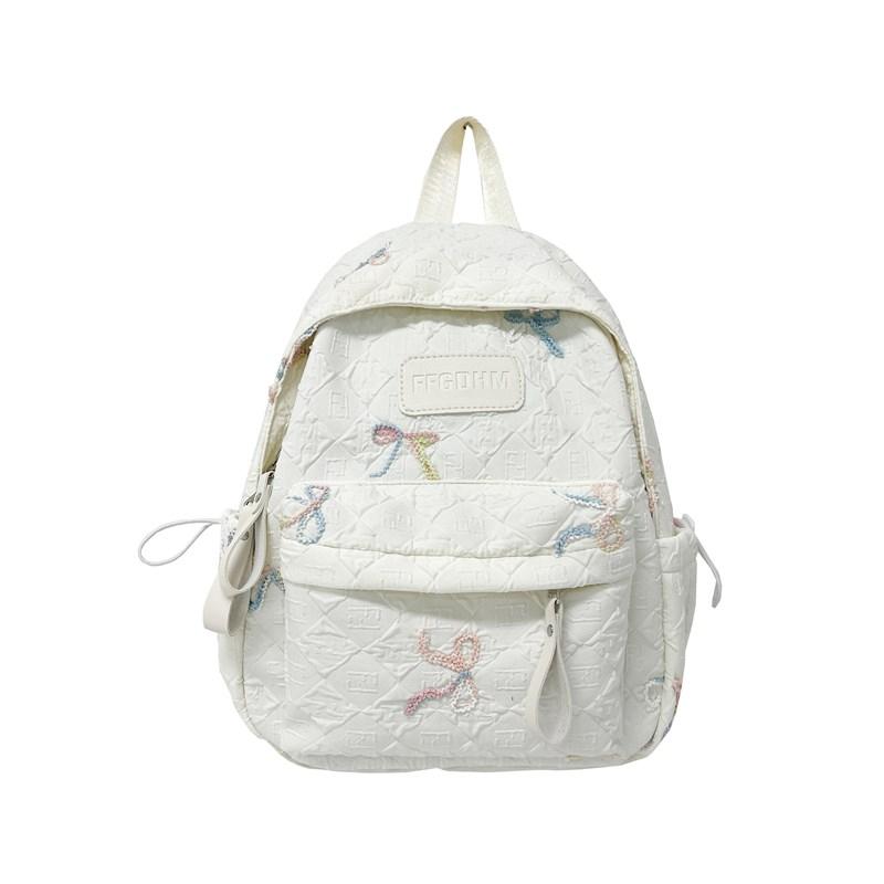 Women's Large Capacity Backpack Bow Commuter Student Schoolbag