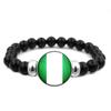 287 Länder Nationalflagge Druckknopf Elastisches Band Perlen Länderflagge Unabhängigkeitstag Perlen Schmuck Perlenarmband
