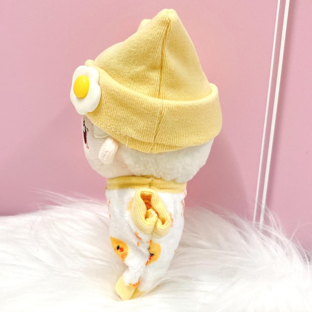 Manpuku Baby Romper Plush Clothes [Hat & Romper Set] for 10cm Chick, Plush Clothes, Kigurumi Accessories, Otaku Activities, Doll Mascot, K-Pop Doll
