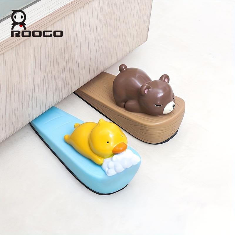 1pc Adorable Cartoon Animal Door Stopper Sturdy Vinyl Construction, Easy Floor Mount,Polished Metal Finish, Playful Door Decor Decorative Door Stopper