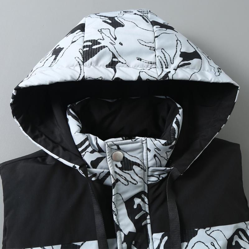 Nadměrné velikosti S-8XL Zimní bez rukávů Parky Pánské svrchní oblečení Módní Pánská hřejivá vesta s kapucí