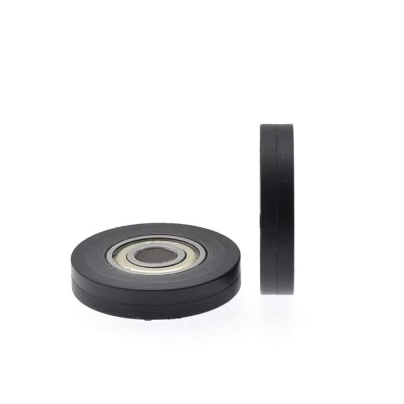 8 Adet 6x25x5mm TPU poliüretan PU kaplı kasnak aşınmaya dayanıklı otomatik dönen kasnak 696 rulmanlı makara düz tekerlek
