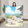 Cute Kawaii C-ChiikawaS Cartoon Movie Blanket  Camping Flannel Throw Blanket For Couch Bed Warm Soft Design Quality Bedspread