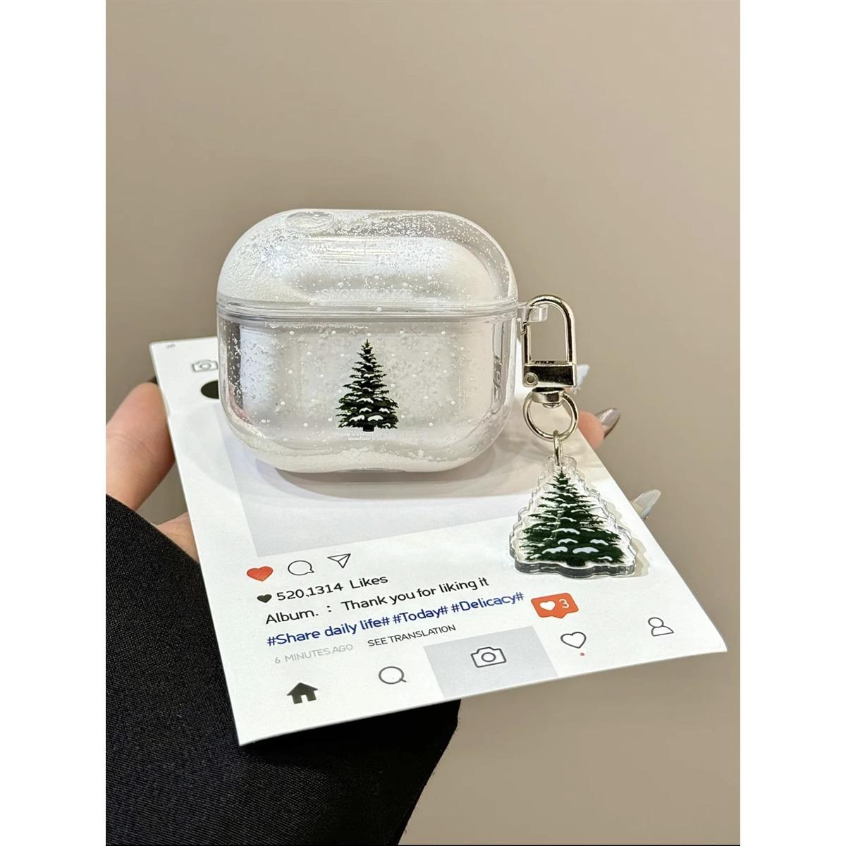 Popular Quicksand Christmas Tree Apple AirPodspro1 Bluetooth Headset Cover 1st Generation Pendant 1st Generation New Pro airpods 1/2 generation