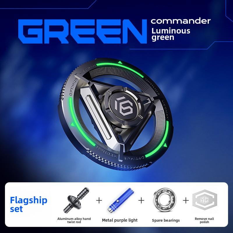 

Металлический спиннер Fidget Spinner для детей и взрослых, высокая скорость и бесшумность, красочный светящийся, крутой спиннер Fidget Spinner, успокаивает и снимает стресс 5.85*5.85*1.5cm зелёный