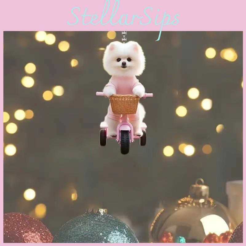 Car Acrylic 2d Accessory Cartoon Dog Rearview Mirror Vehicle Pendant Decoration