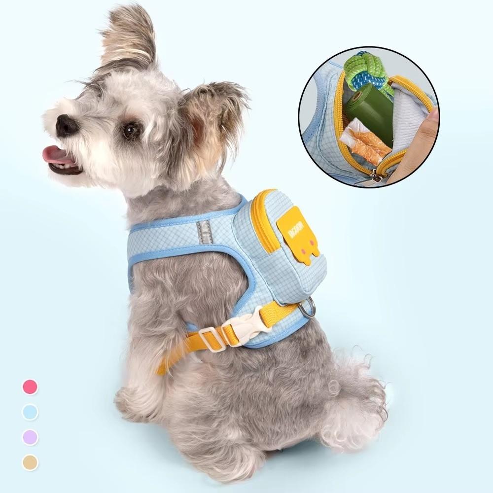 Adjustable Dog Backpack Harness Outdoor Self-Carrying Bag  for Small Medium Dogs