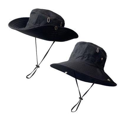 Solid Color Sun Hats for Men Outdoor Fishing Cap Wide Brim Anti-UV Beach Caps Women Bucket Hat Summer Hiking Camping Bone Drop