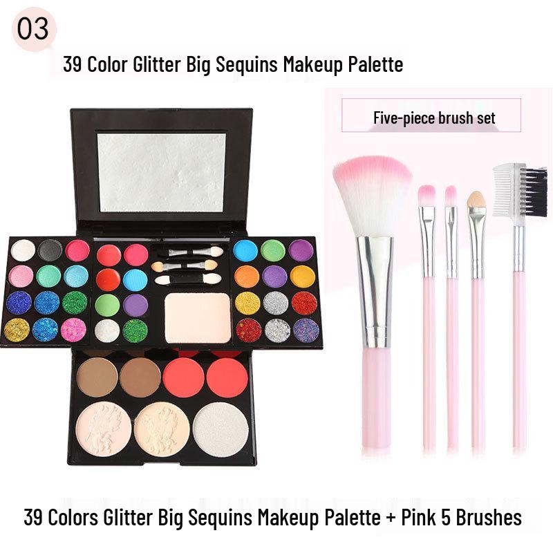 Beginner Eyeshadow & Makeup Tools Set - Authentic Nude & Stage Light Palette