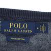 POLO RALPH LAUREN cotton Long sleeve V neck sweater M Navy knit Men's Used